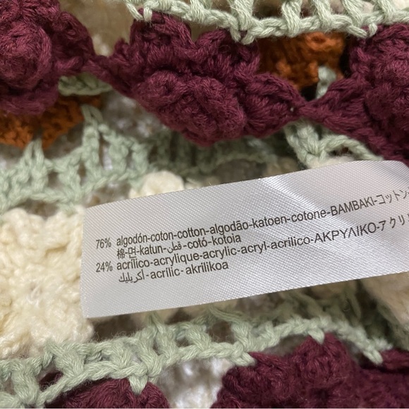 NWT Zara Flower Crochet Knit Sweater Top - Picture 8 of 8